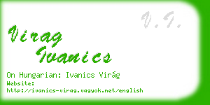 virag ivanics business card